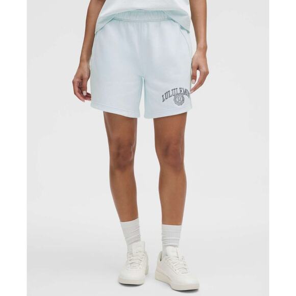 (L) NWT $88 Lululemon Scuba Mid-Rise Oversized Short 7" *Graphic Mint Breeze - Picture 1 of 5